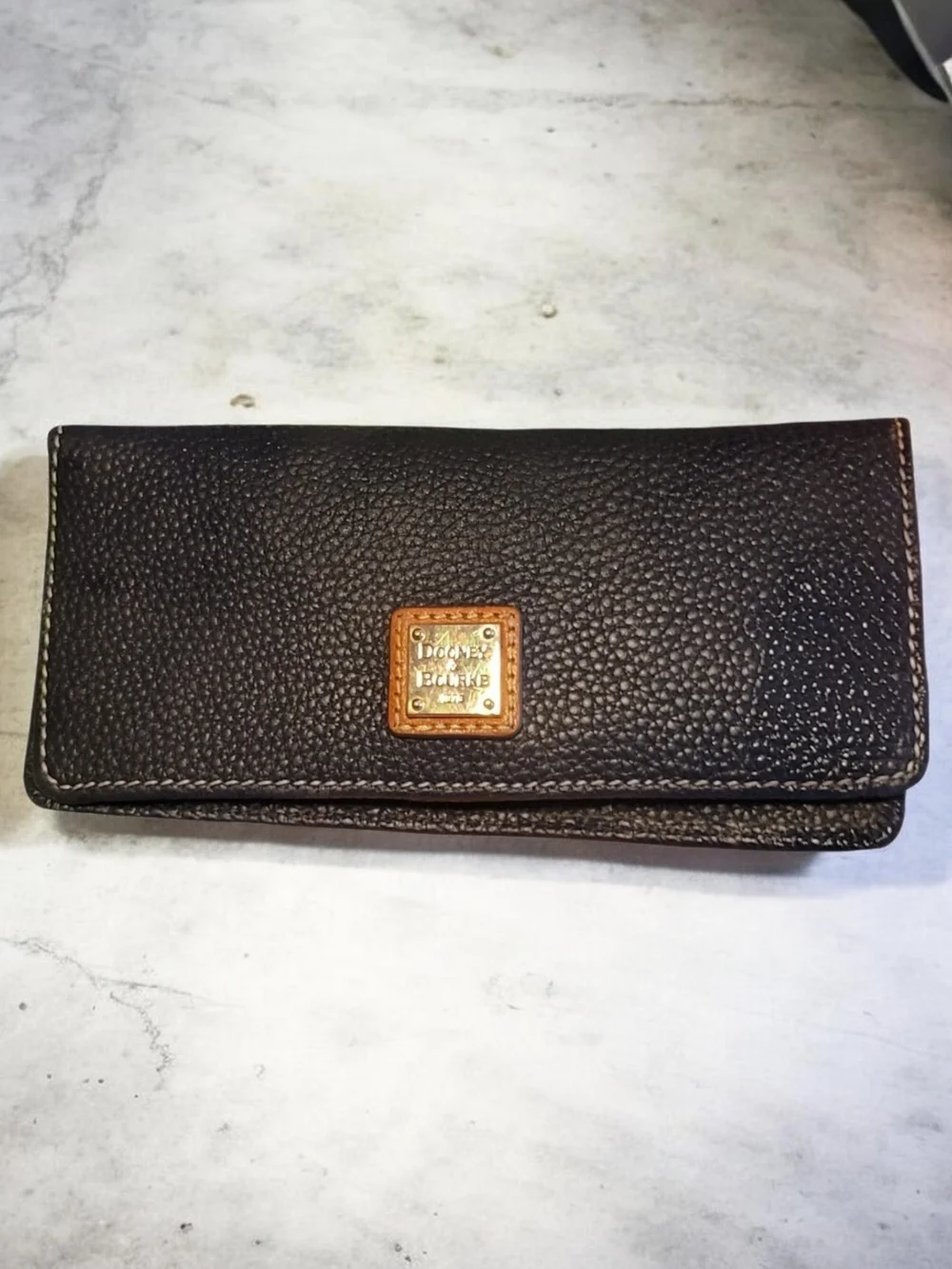 Dooney & Bourke Navy Pebble Leather Wallet